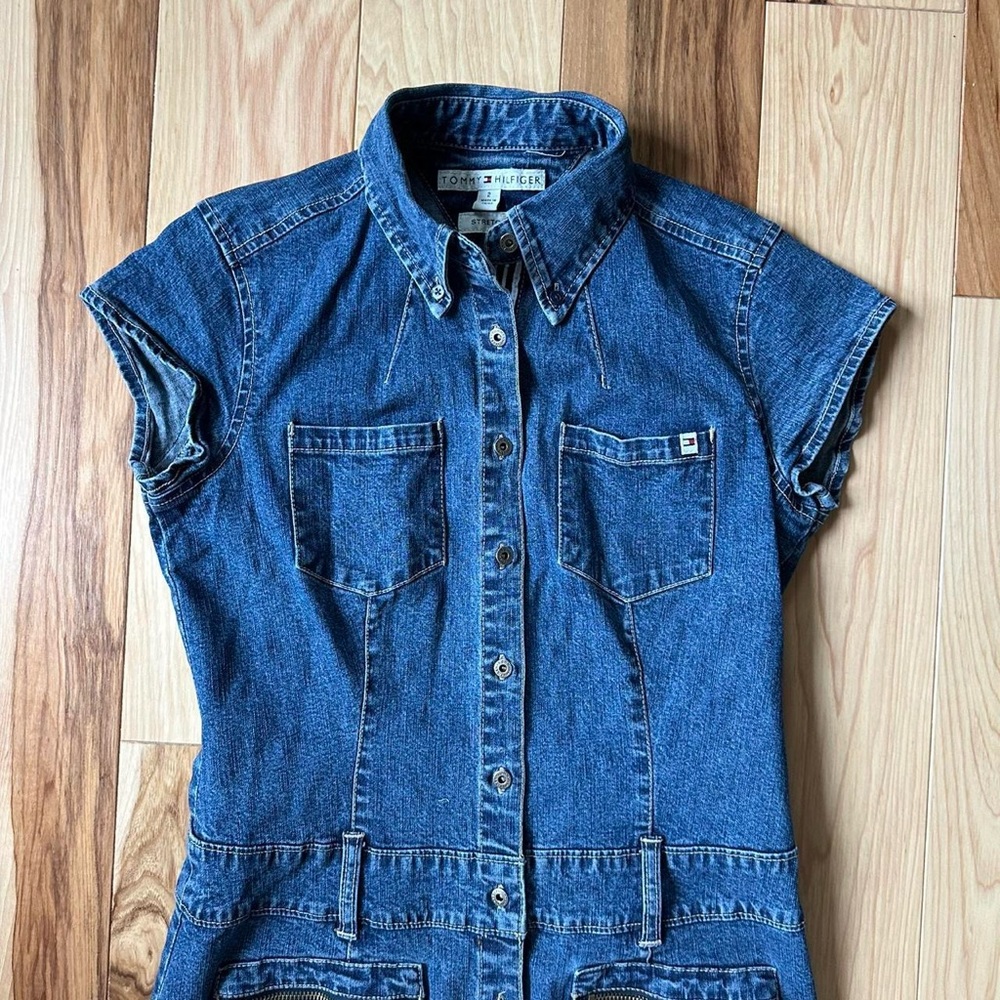 Vintage 90s-aesthetic denim dress | Tommy Hilfiger